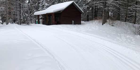 Spychalla Lodge is located a short distance from the Jack Lake Ski Trail parking lot.