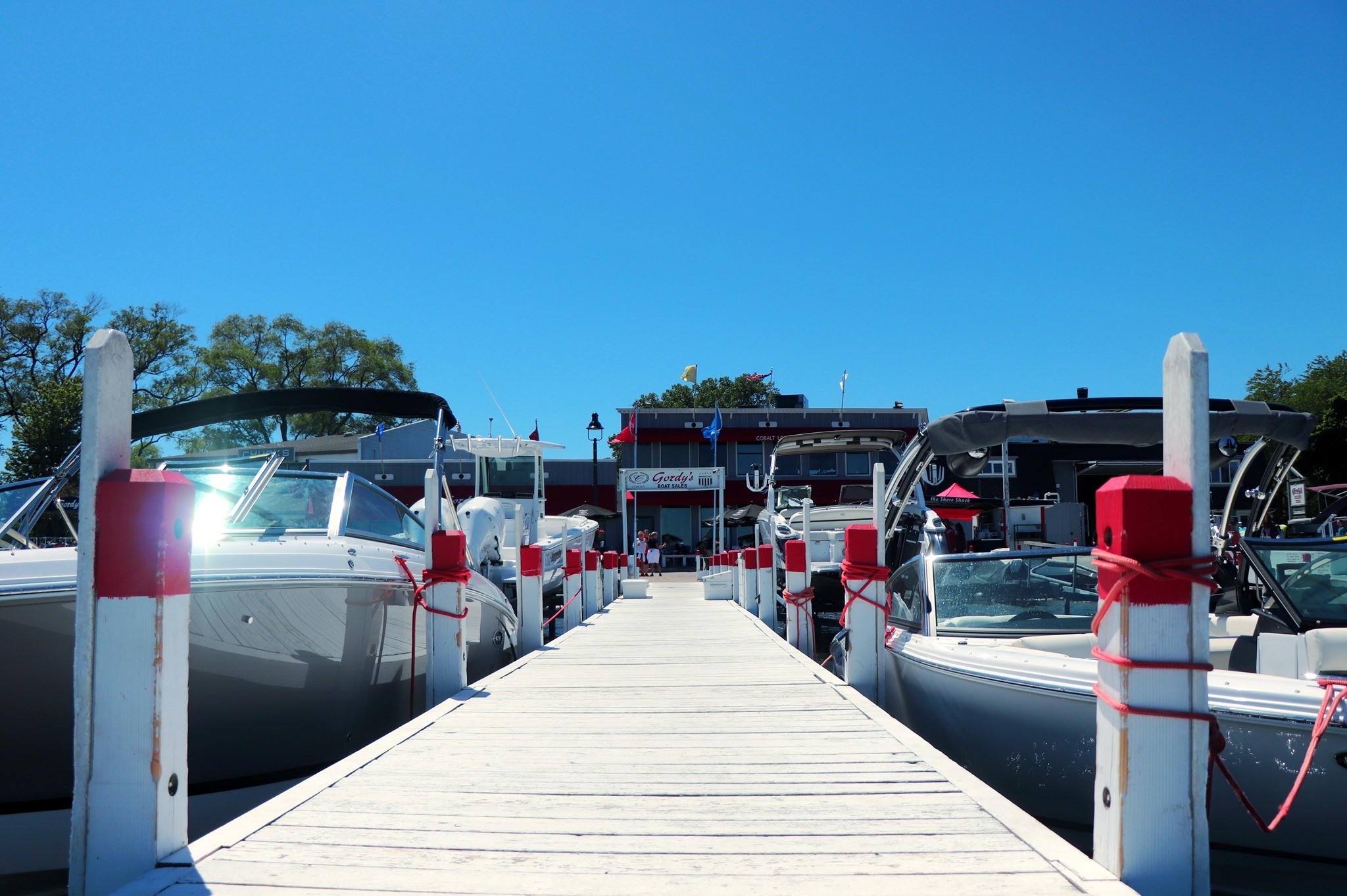 Boats at the dock at Gordy's Marine