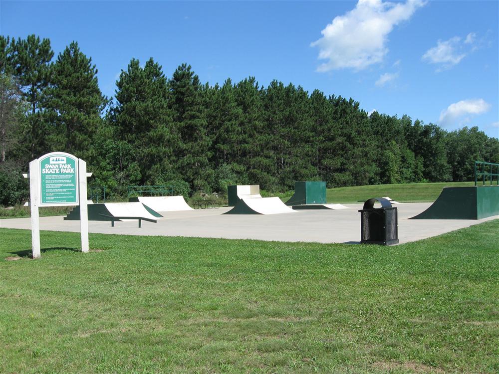 Skate Park at Swan Park in Waupaca WI