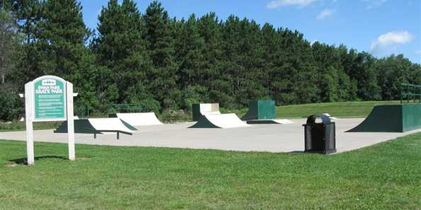 Skate Park at Swan Park in Waupaca WI