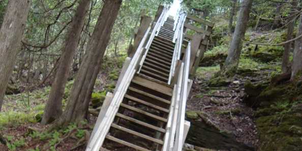 Steps to the top.