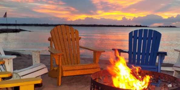 Take in the beauty of dusk at our nightly campfire.