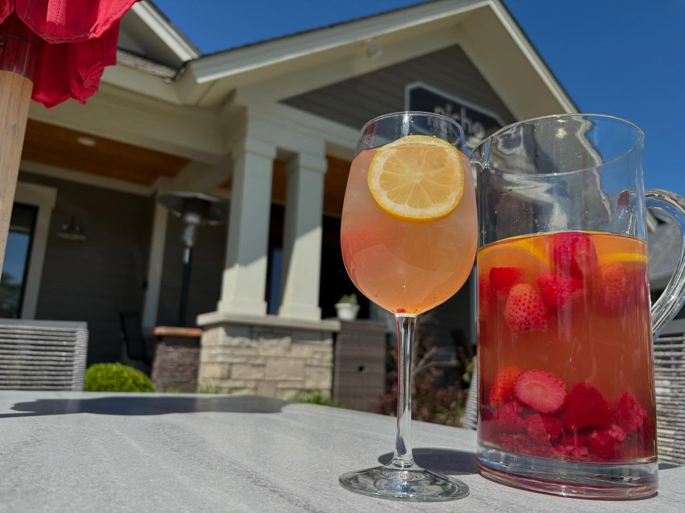 Drinks on the patio at Niche