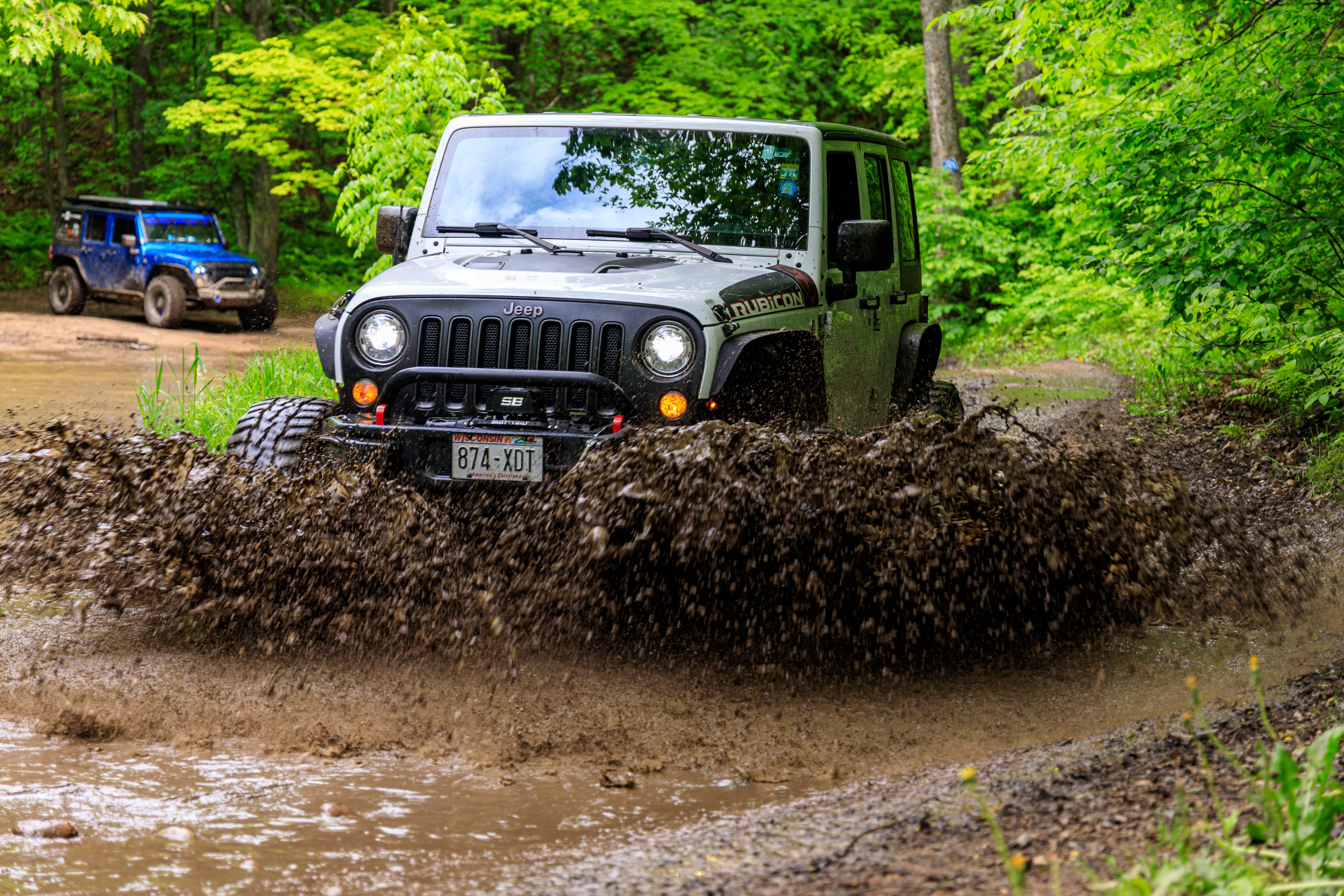 Heads up — splashes ahead! You might get wet while tackling the rugged and wild Off-Highway Motor Vehicle Trails in Langlade County!