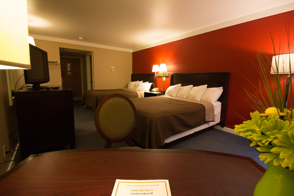 A view of one of the rooms at the hotel.