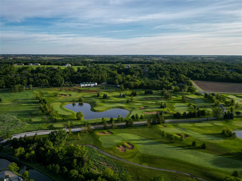 Barn Hollow and Como Crossings Hole 9 ariel view.