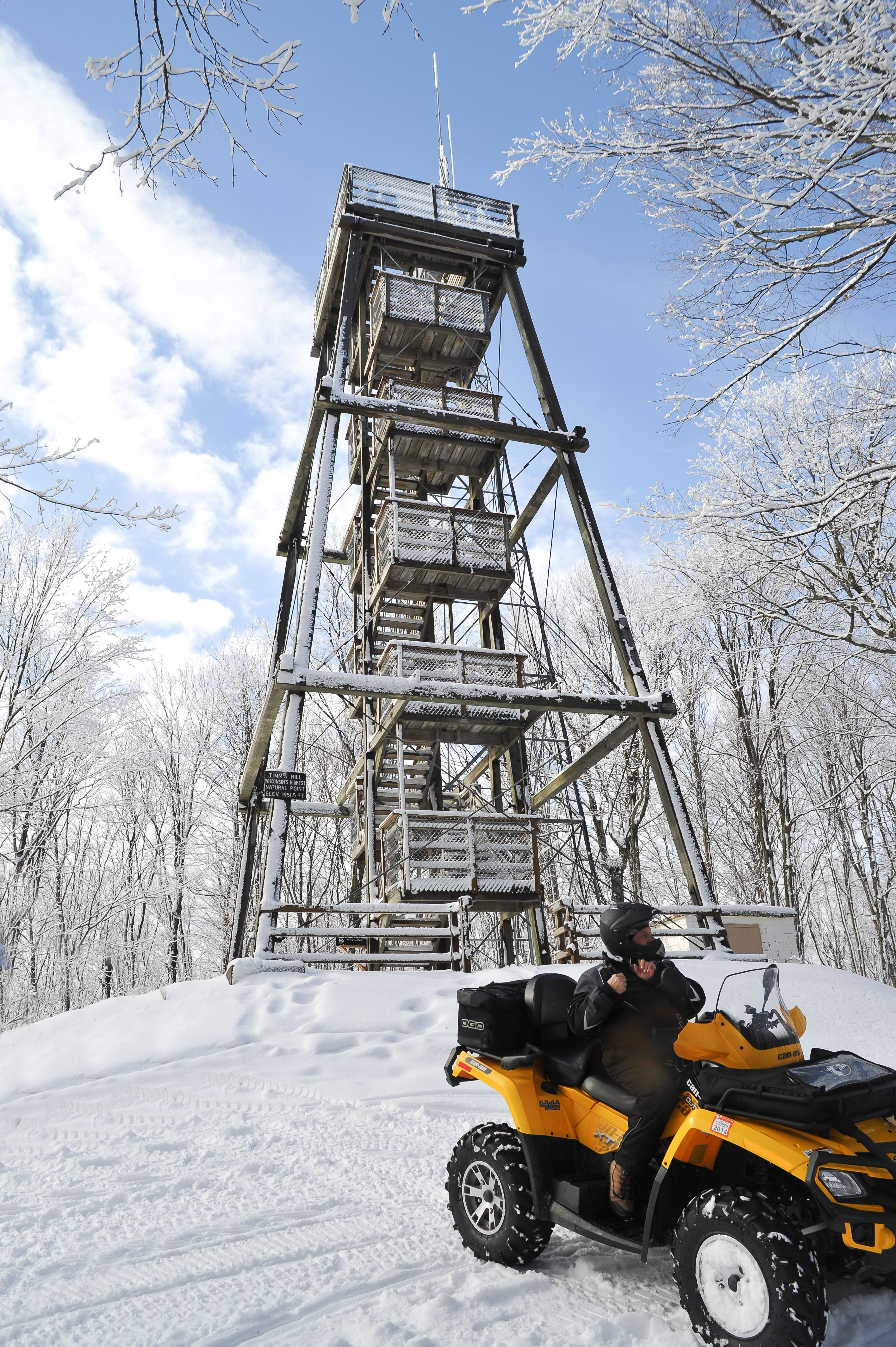 ATV/UTV riding at Timm's Hill Wisconsin's highest geographical point p.c. Kathi Hlasny