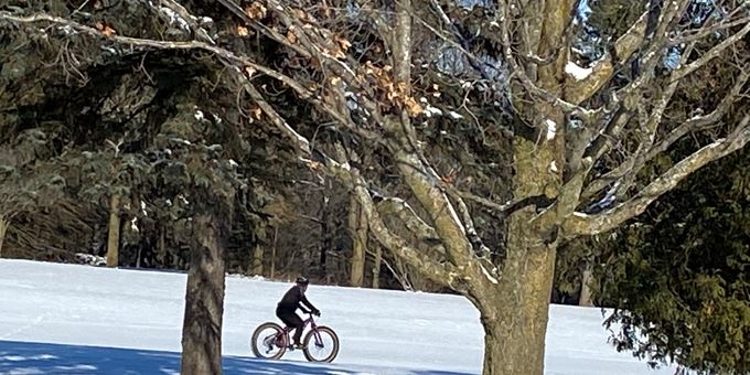 4 Fat Tire Bike trails are regularly groomed when conditions allow. Limited number of rentals available as well.