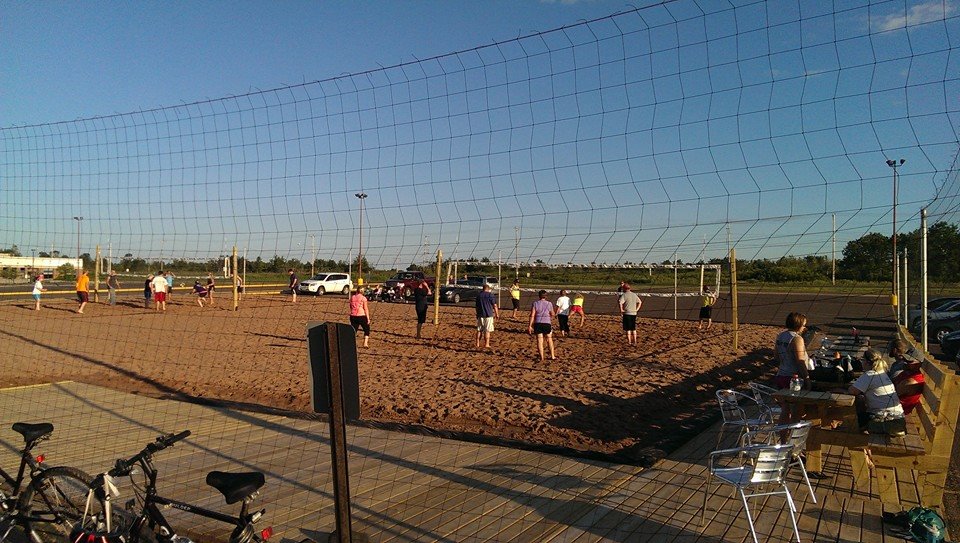 For when the weather is nice, enjoy the outdoor sand volleyball courts. Photo from the Superior Sands Facebook page.