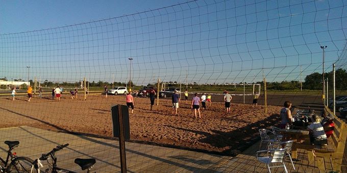 For when the weather is nice, enjoy the outdoor sand volleyball courts. Photo from the Superior Sands Facebook page.