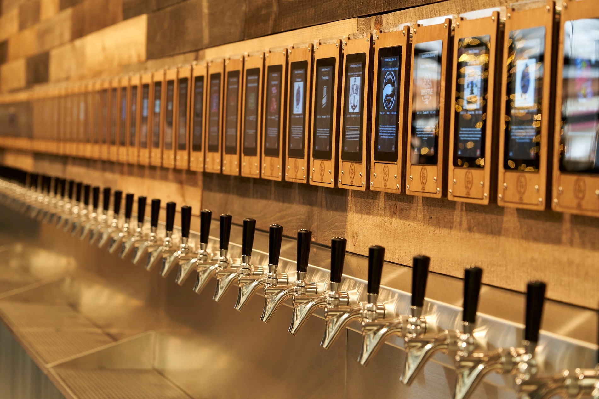 The tap wall at the Geneva Tap House.