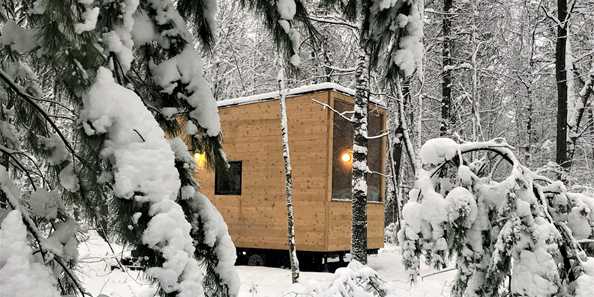 Off Grid Inn during winter