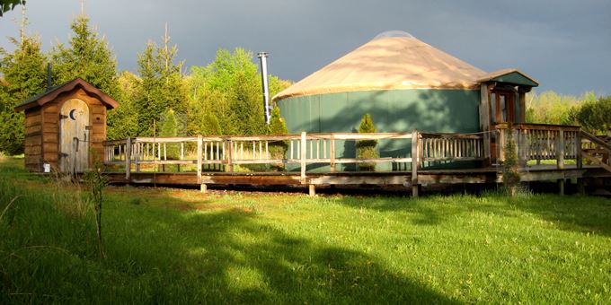 Outside of the Yurt