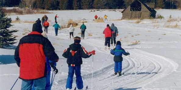 Cross-country skiing at Palmquist Farm