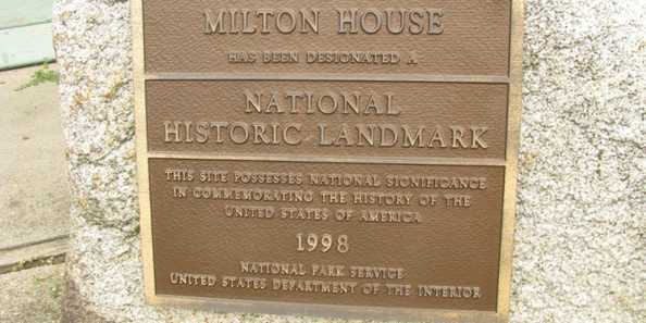 Milton House National Historic Landmark Plaque.
