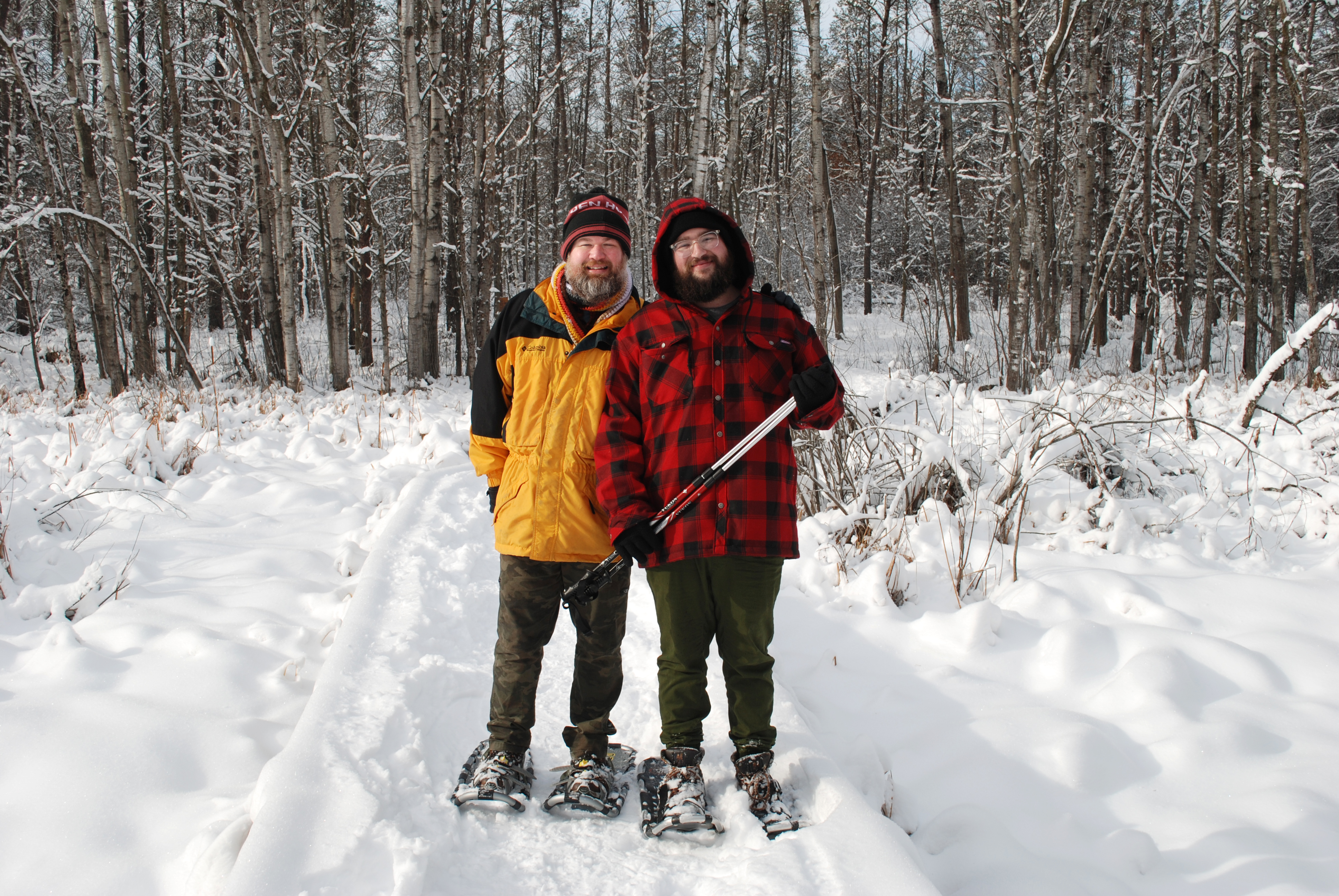 Snowshoeing at the Schmeeckle Reserve in the Stevens Point Area.
