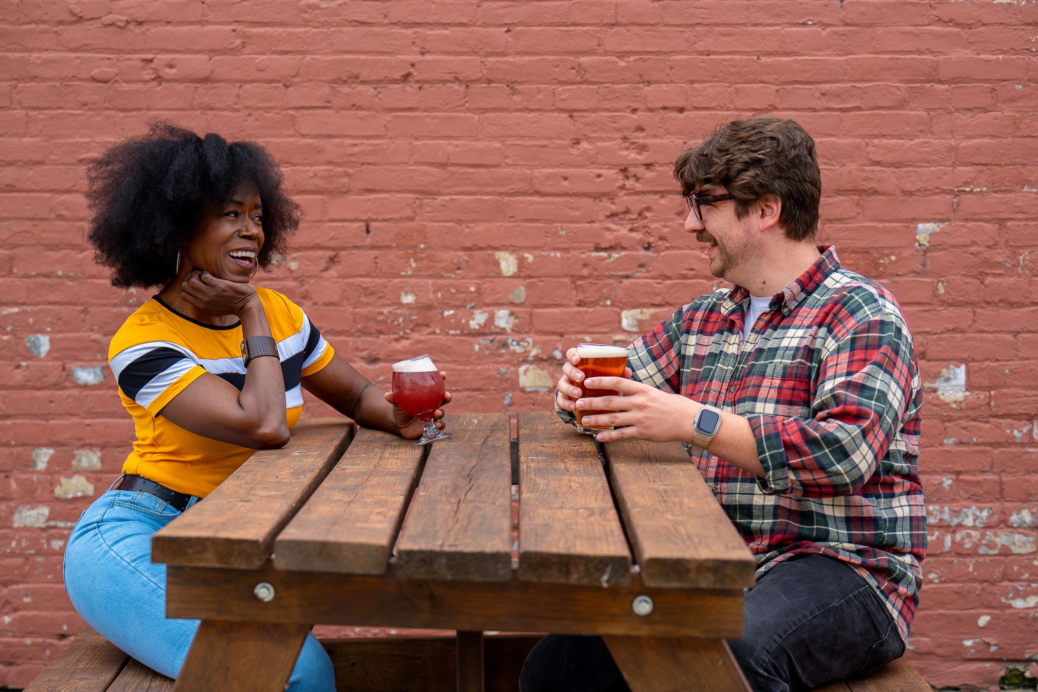 Couple outside at Craft Creek Brewing