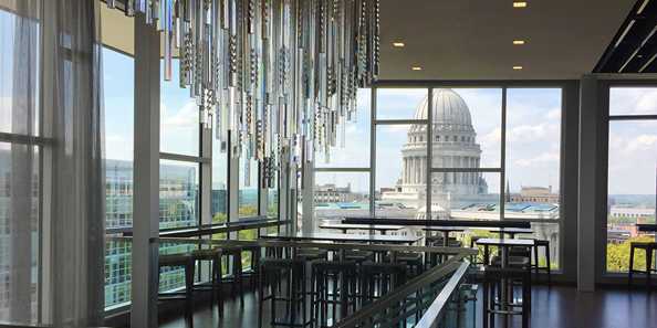The stunning view of the Capitol Building from our 10th Floor Bar and Lounge
