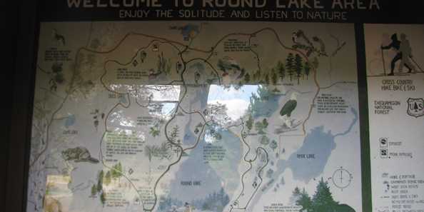 Round Lake Logging Dam Hiking Trails