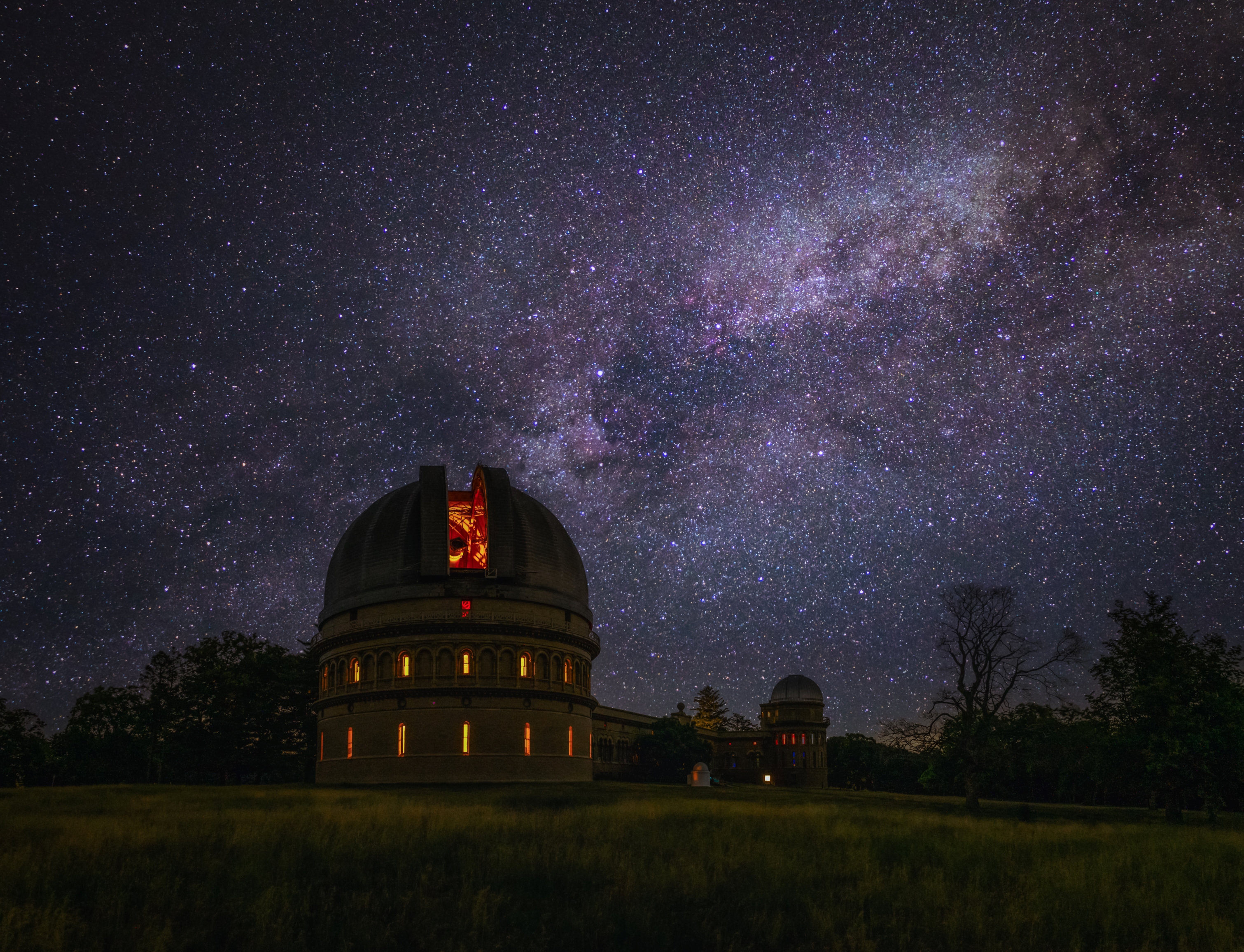 Yerkes at night with the milky way