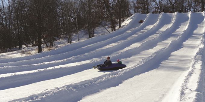 Kids love the Snow Tubing hills!  And adults do too!