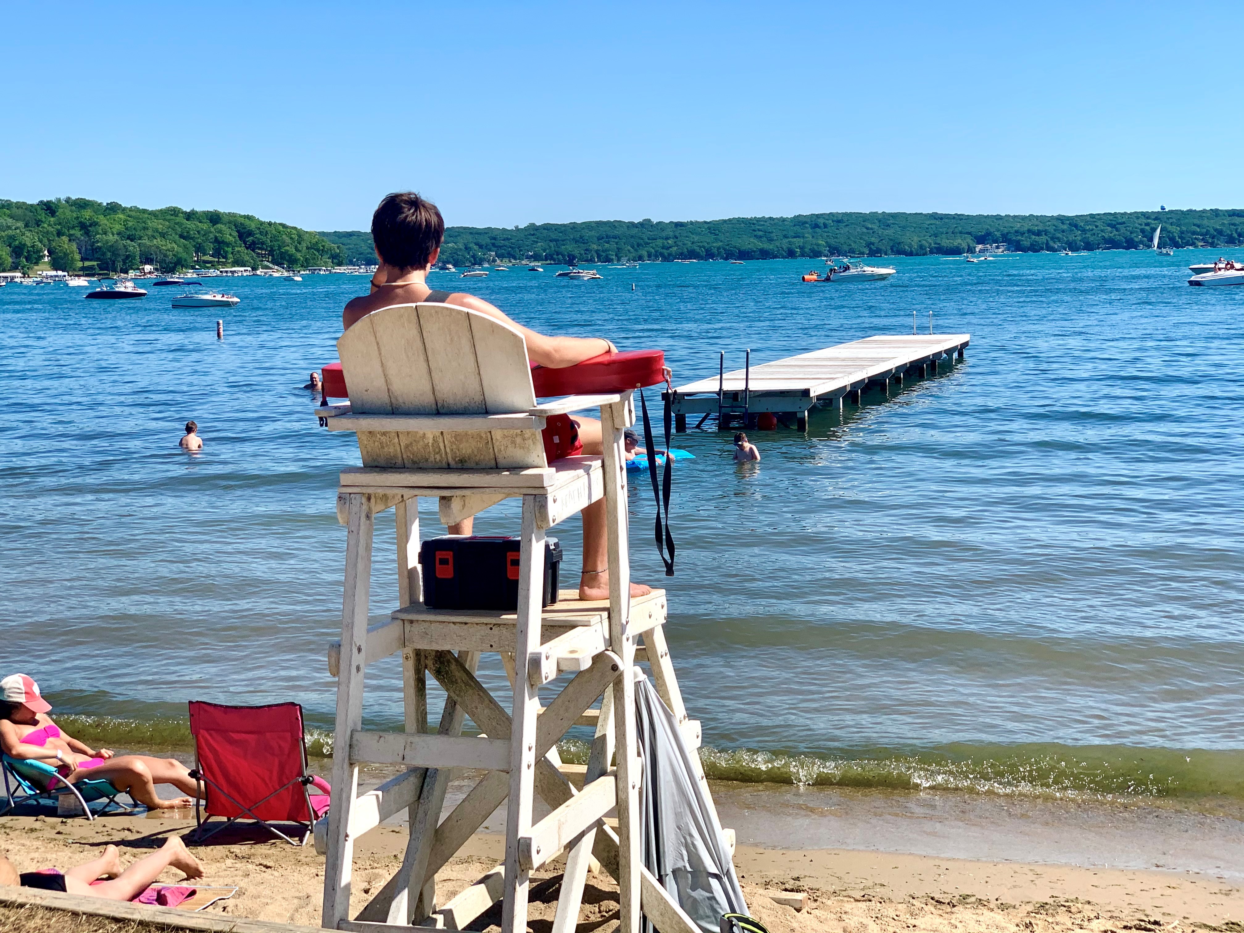 Lifeguard at the Williams Bay Beach