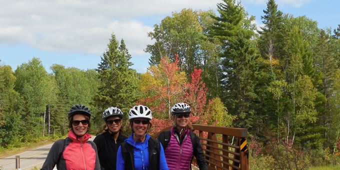 All smiles along the Heart of Vilas County Bike Trail