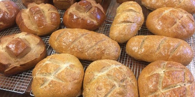 All of our breads (12+ varieties) are made with non-bleached, non-bromated flour. Our Power bread is made with stone-ground wheat right in our bakery! Breads are baked on Fridays, and are available Friday afternoons at the shop and Saturday mornings at the Iron Mountain Farmers Market (June-Sept).