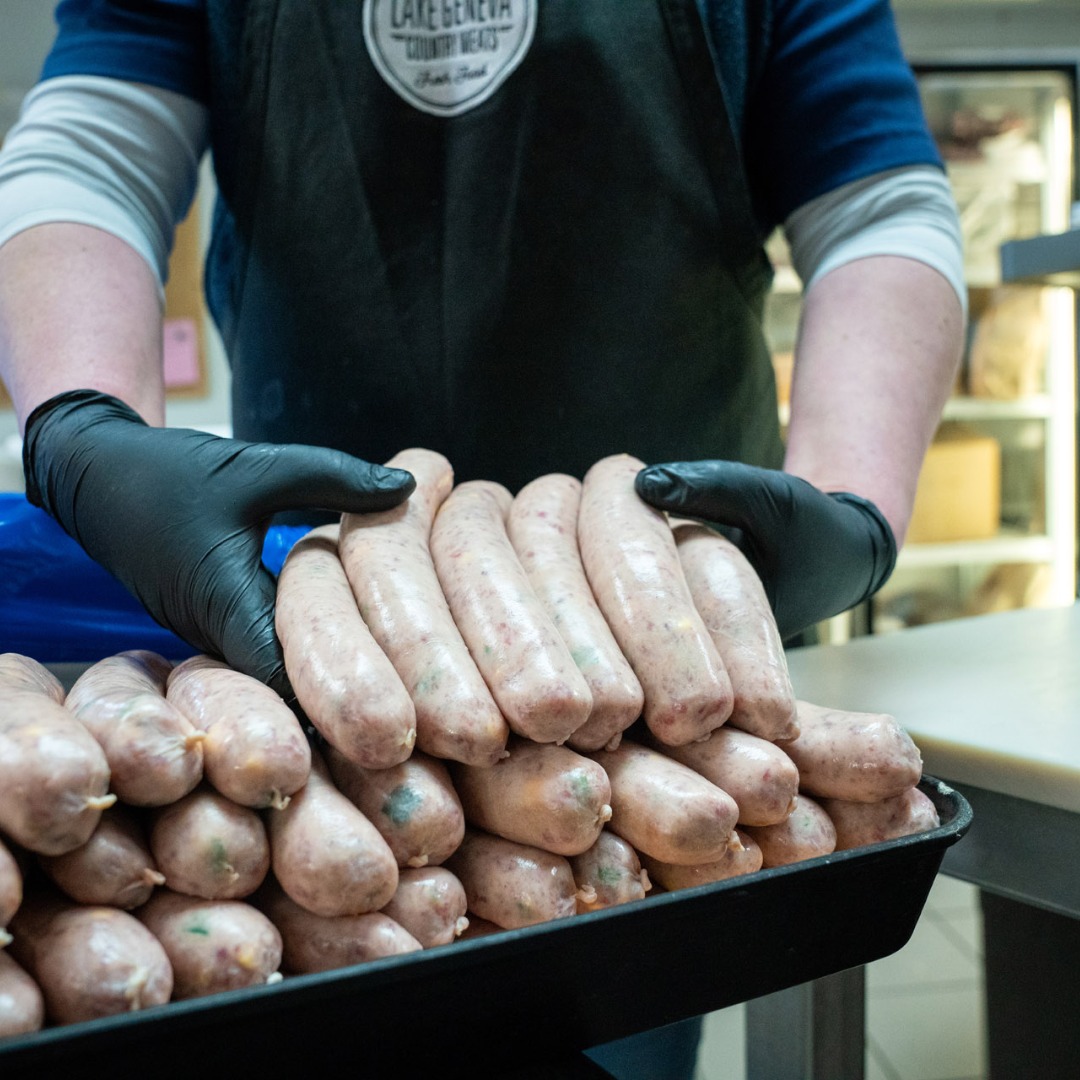 Brats being packaged