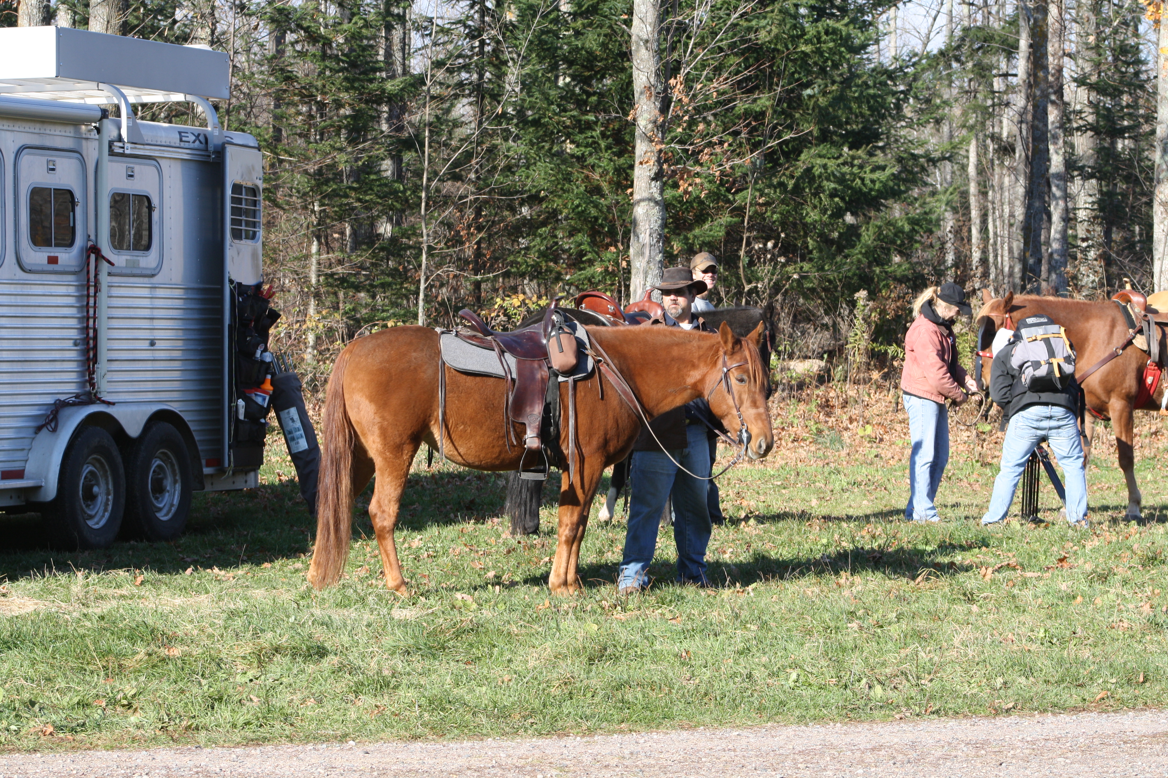 Getting ready to ride the Crocker Hill Horse Trails
