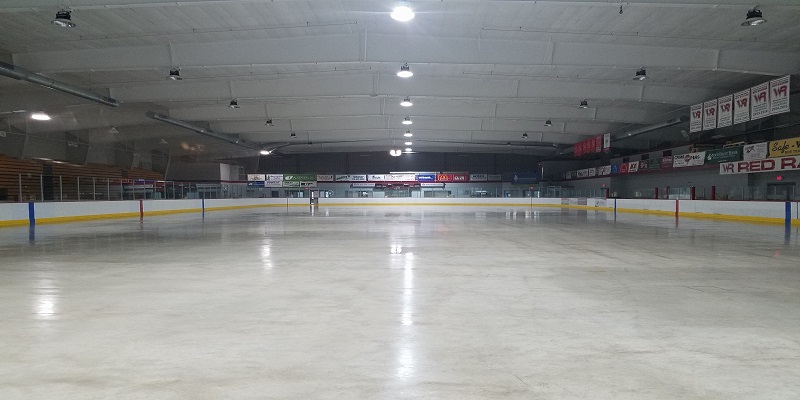 Sheet of ice South Wood County Recreation Center, Wisconsin Rapids.