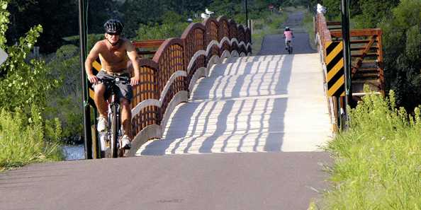 Bike bridge over Lake Wissota in Chippewa Falls