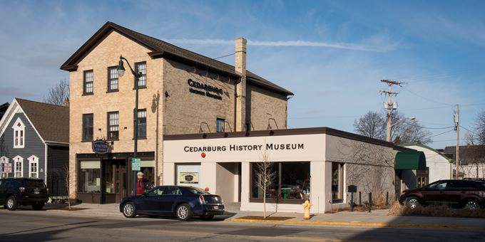 The &quot;new&quot; Cedarburg History Museum is located on Columbia Road, across from the Cedarburg Grist Mill.