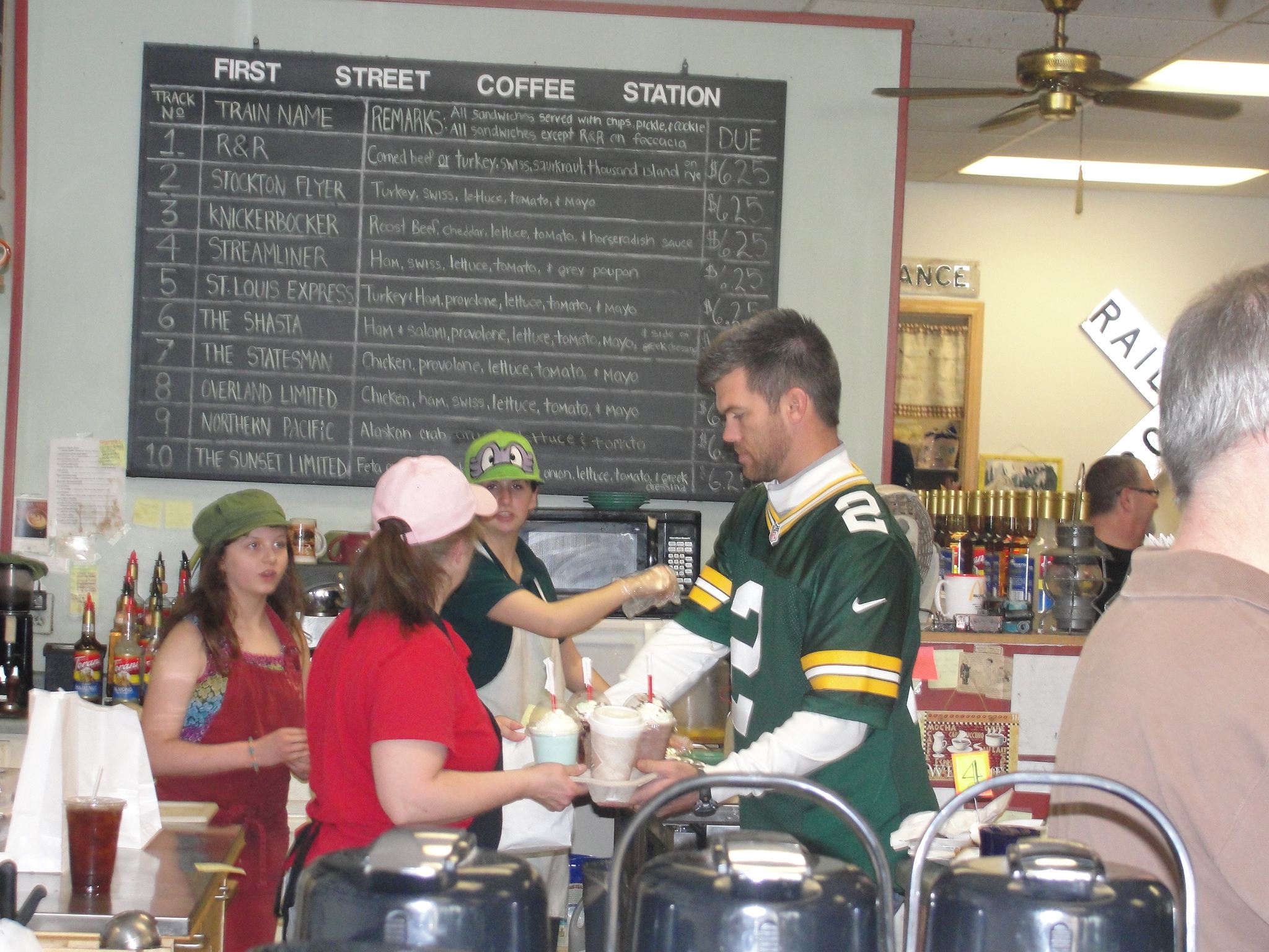 Mason Crosby as a guest employee.