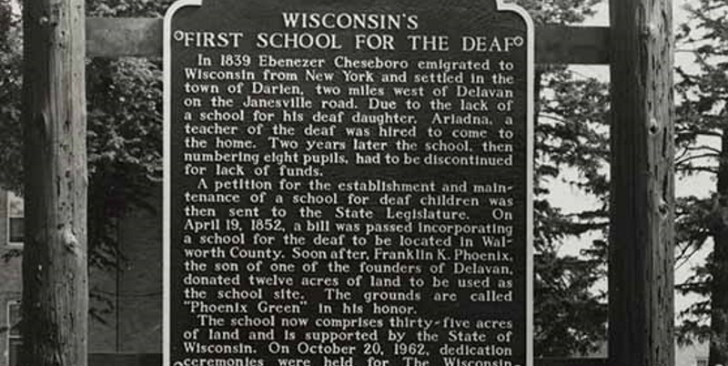 Wisconsin's First School for the Deaf Historic Marker, 1969