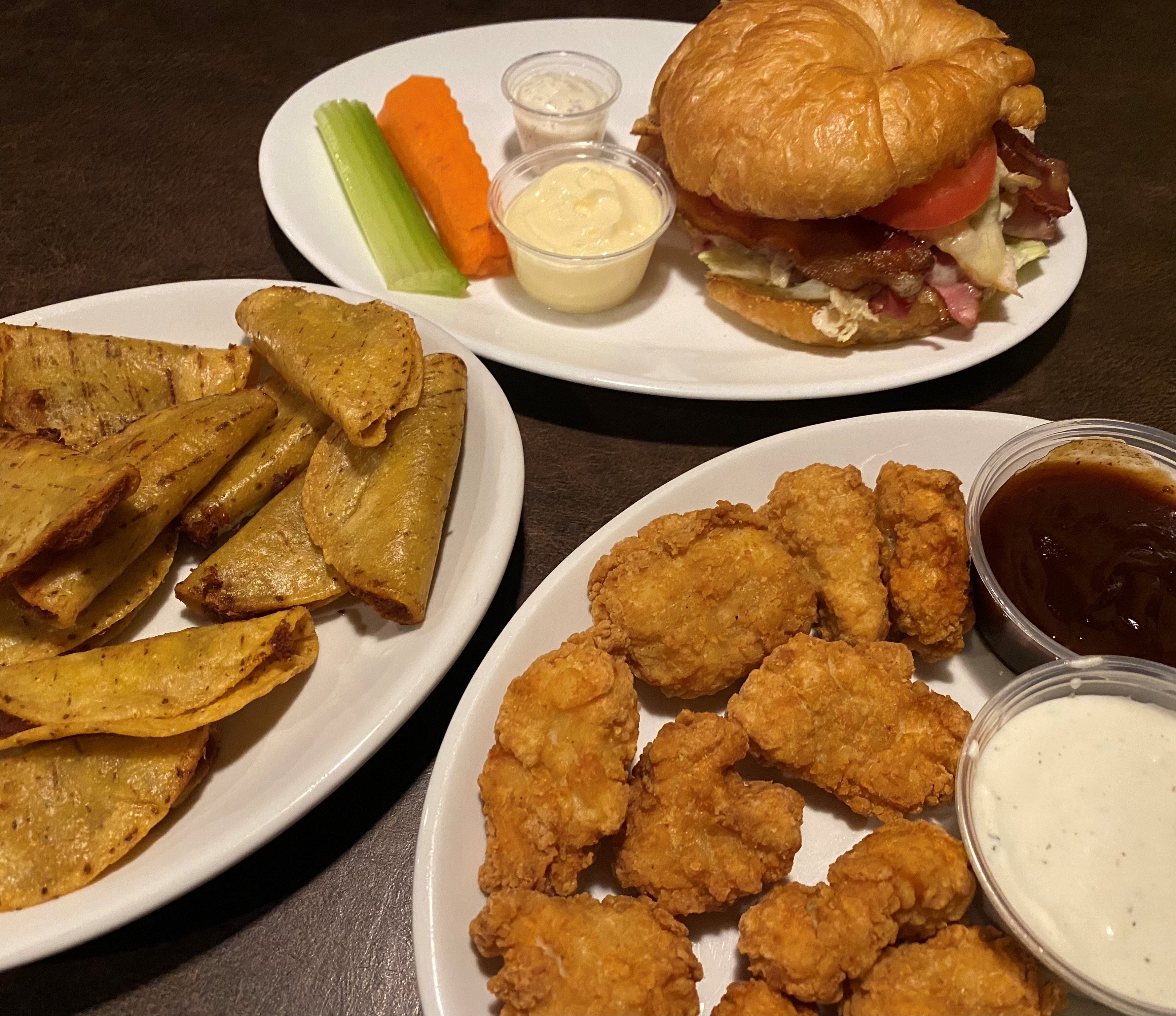 Friar Tuck's mini tacos, sandwich, and chicken bites