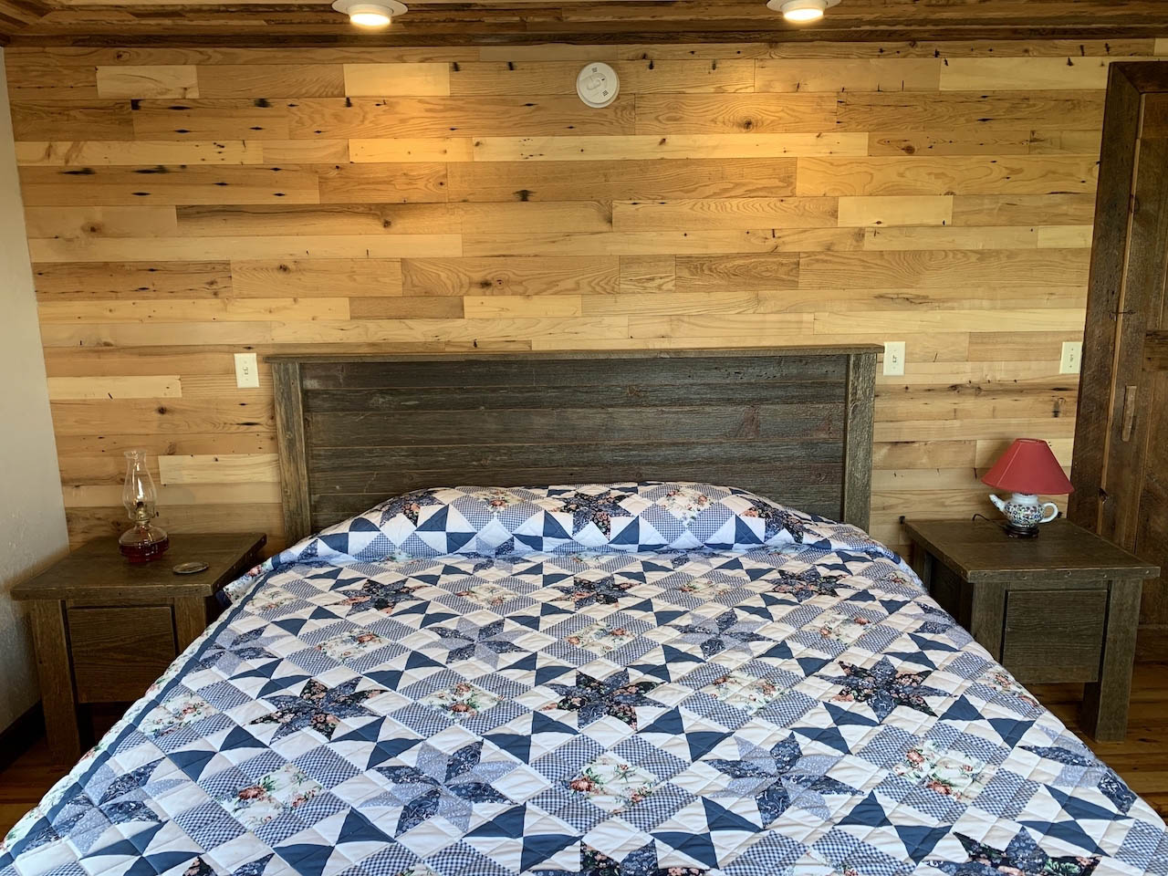 Center Cut accent wall product is a mix of several wood species. Made from resawn barn beams!