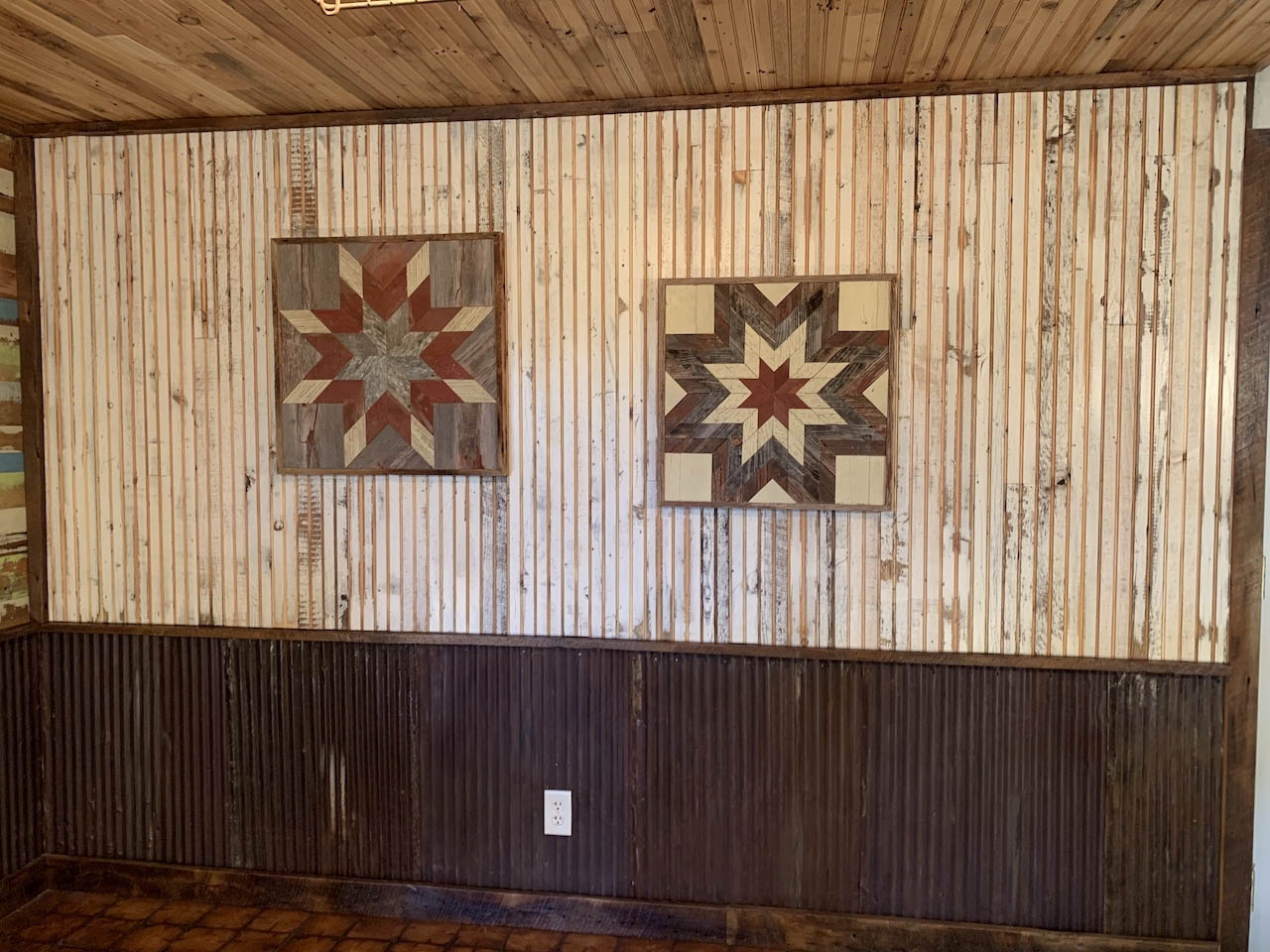 It LOOKS like vintage paint, but it's not. We use new paint on our vintage wood, then mill it, scraping off some of the paint in the process.