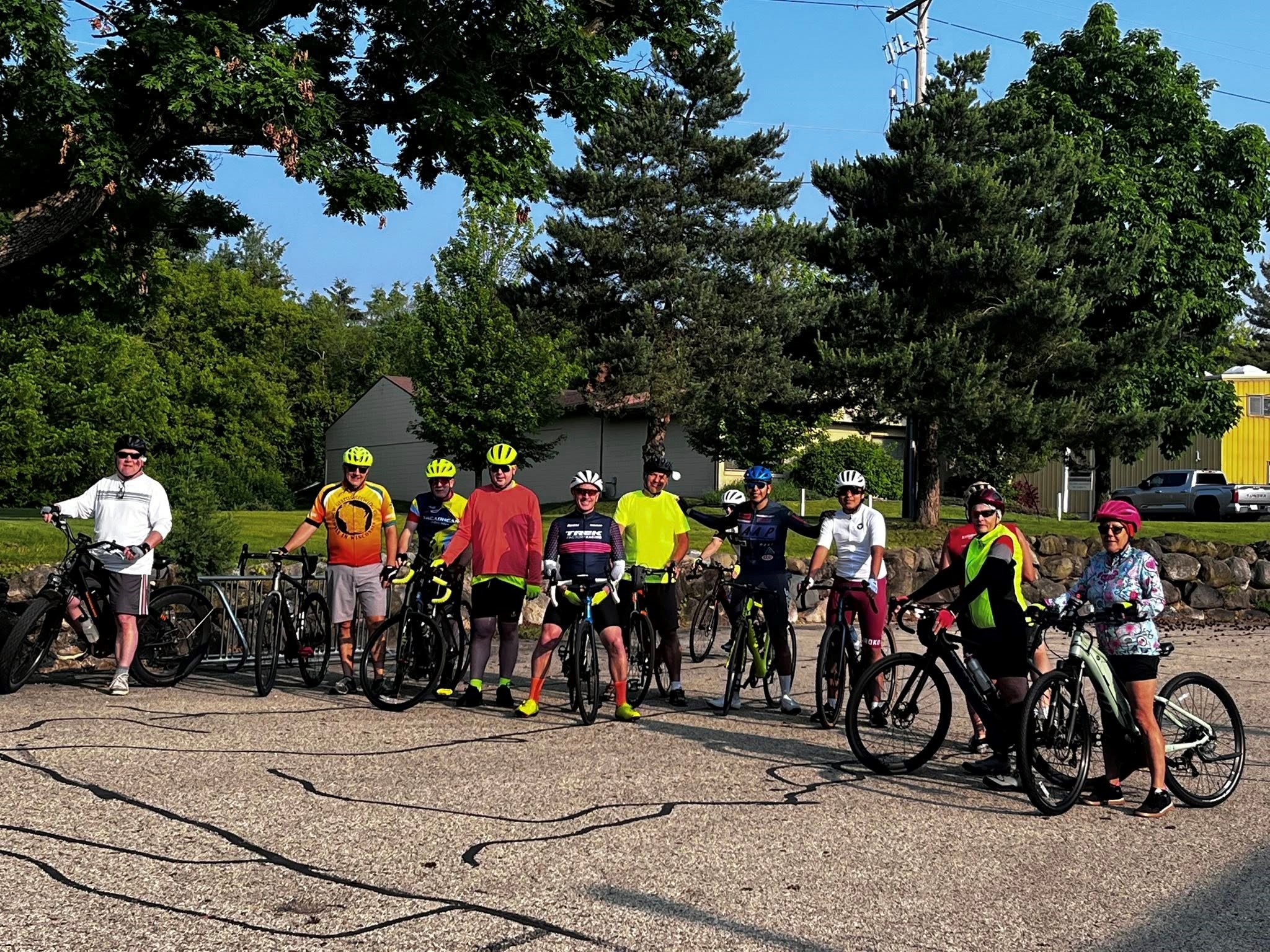 Biking tour group.