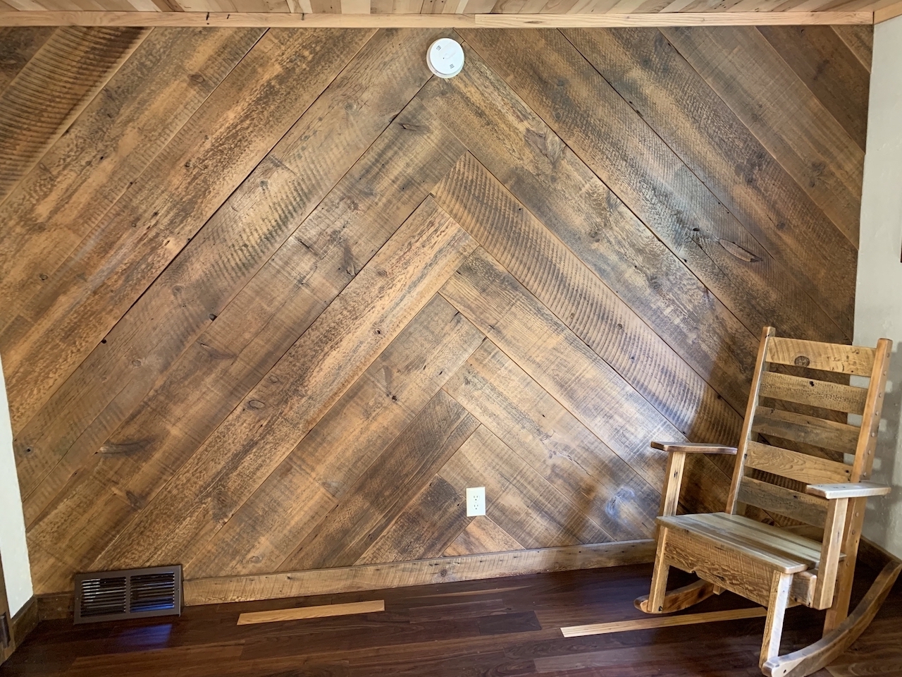 These wide brown boards are planed to a consistent 3/4" thick and ripped to specific widths for easy installation.