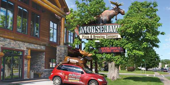 Locally owned, Moosejaw Pizza &amp; Dells Brewing Co. is located in the heart of Wisconsin Dells.