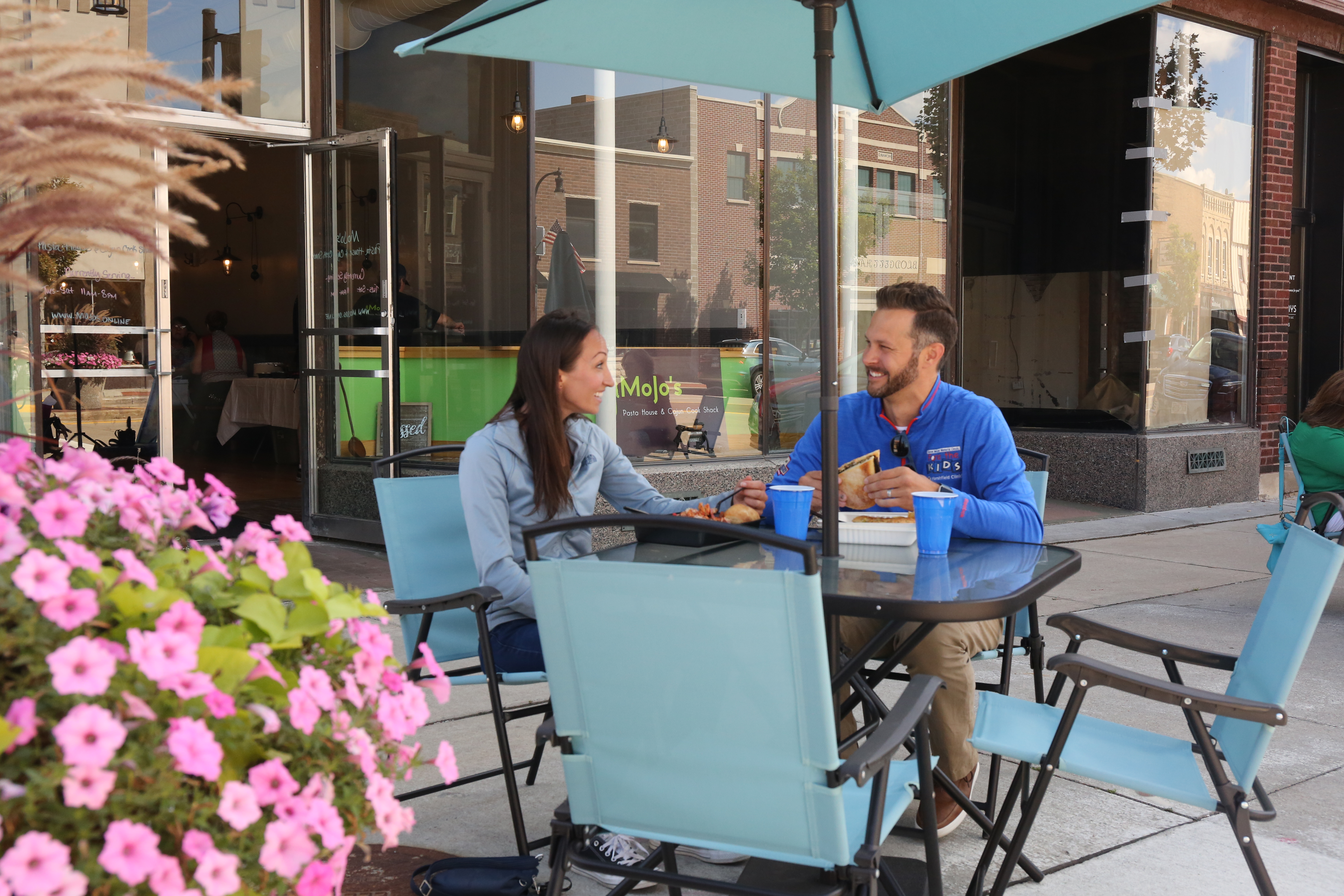 Outdoor dining available