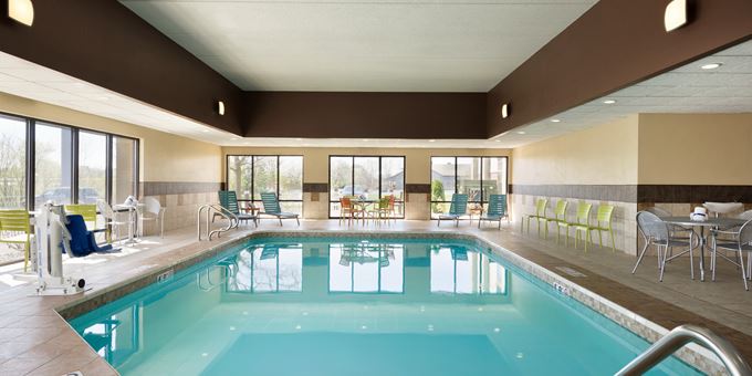 Enjoy a dip in our indoor swimming pool, open year-round.