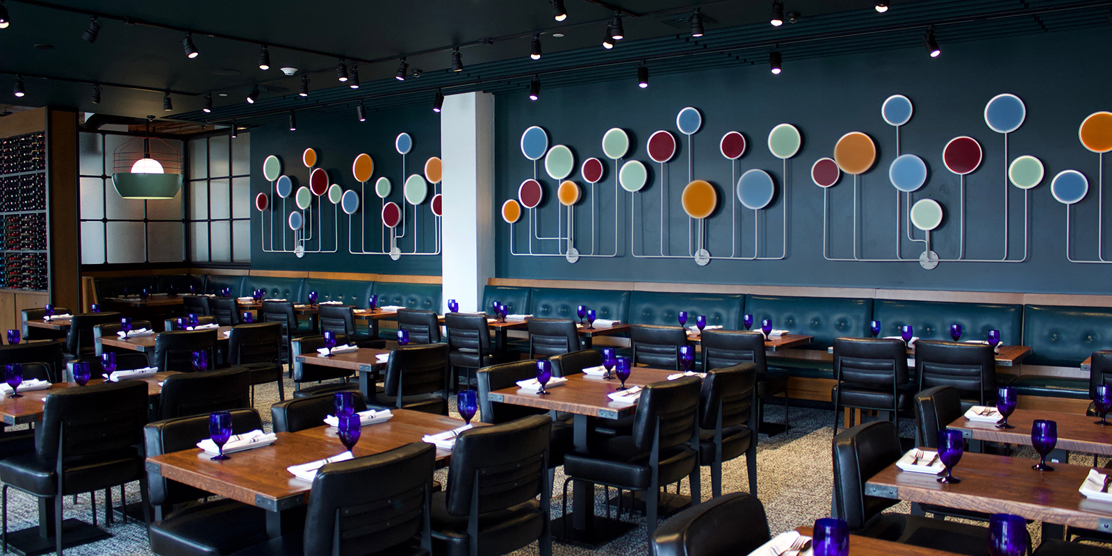 The Colorful Dining Room at Palette Bar and Grill