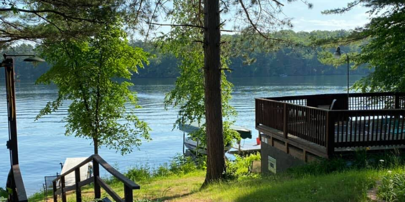 Lemens Lodge view of Long Lake