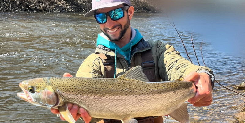 Fishing in a local river/creek