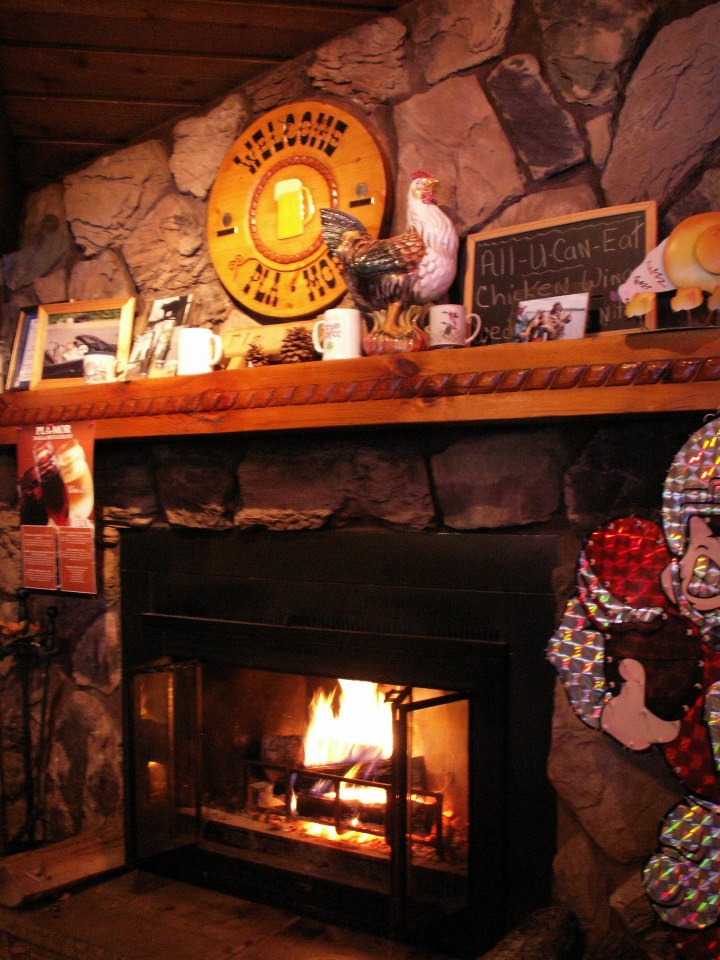 Warm up next to the fire in the winter.