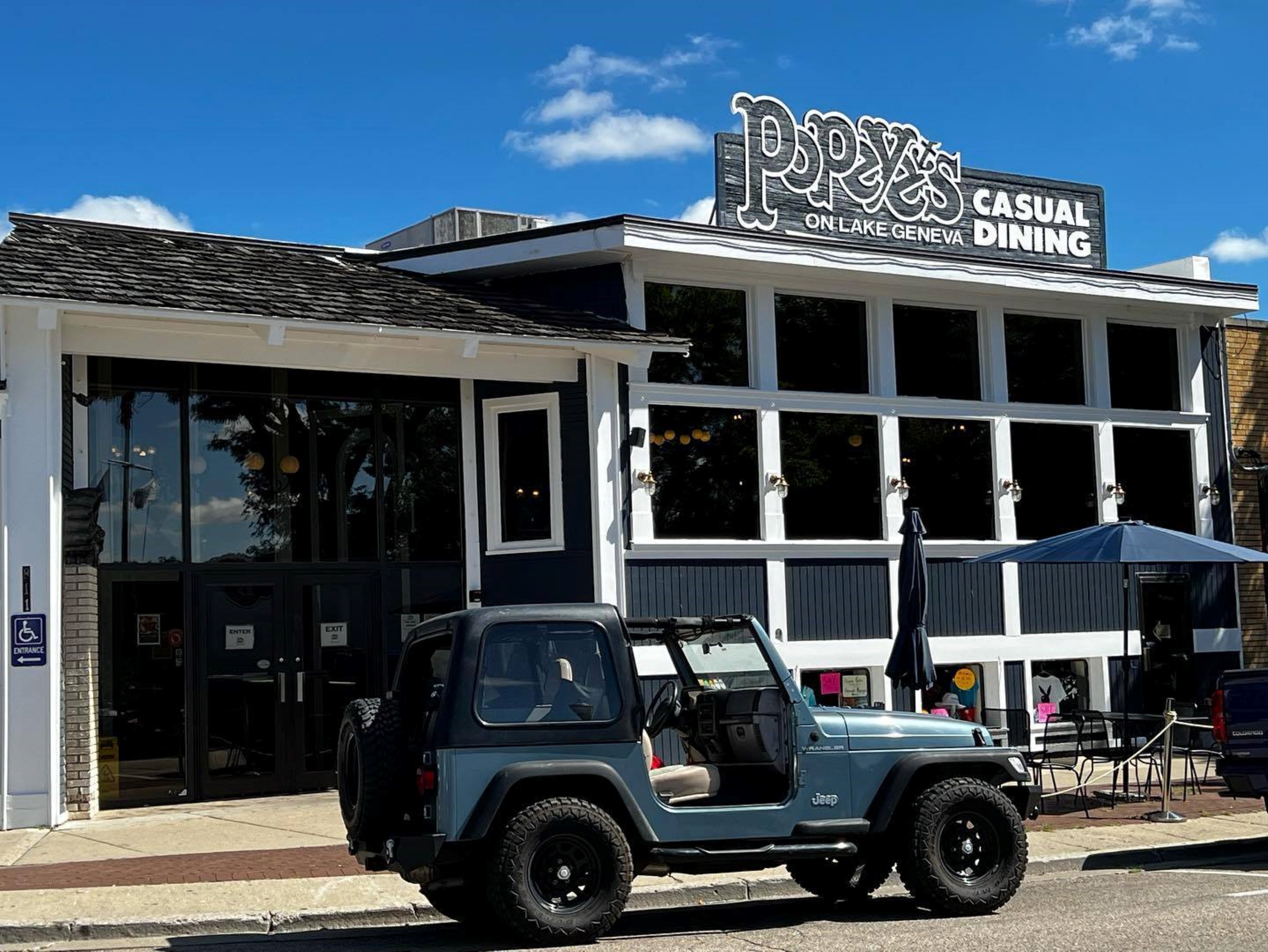 Front of Popeye's on Lake Geneva