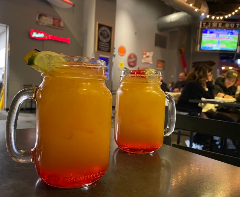 drinks on table at Time Out