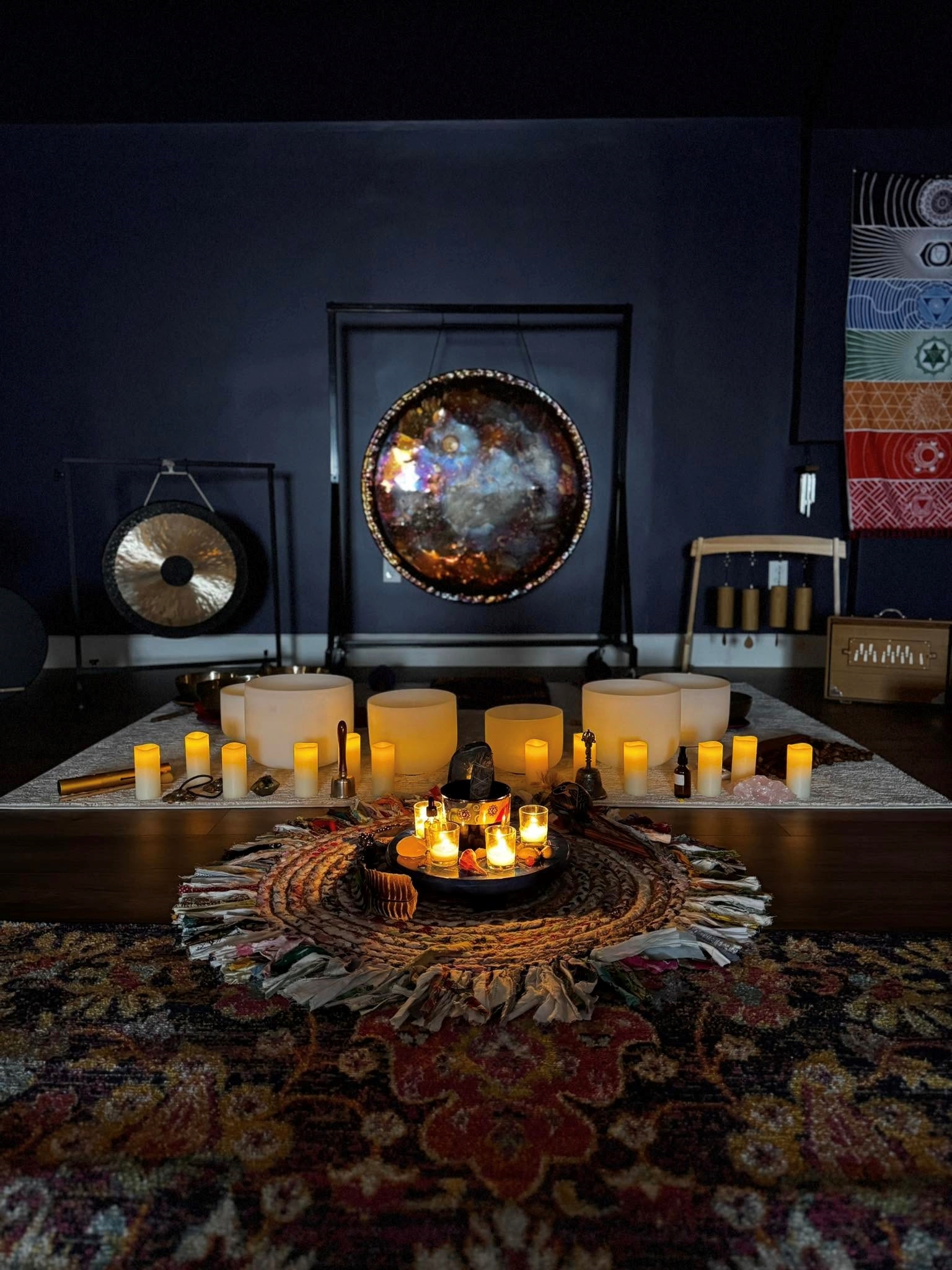Sound healing room at Bohemia Salon